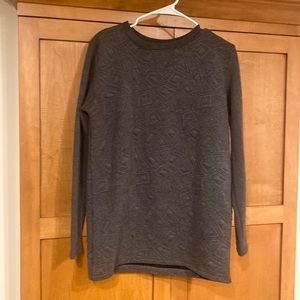 Grey Geometric Print Sweatshirt SZ Medium